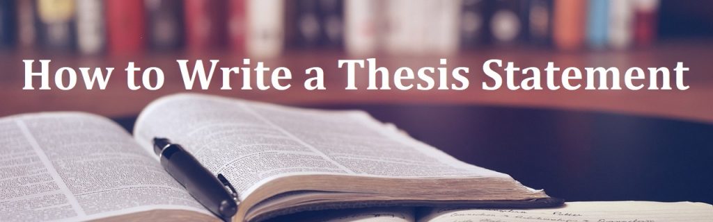 how to write a thesis statement in first person